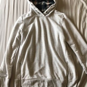 Women’s grey soft cotton tunic hoodie